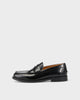 Black, Polished Leather